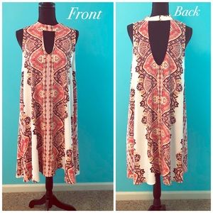 🔥 Boho Print Choker Dress